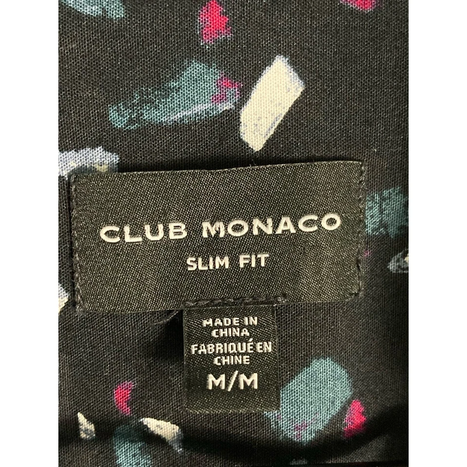 Club Monaco Men's Slim Fit Graphic Print Button-Up Shirt Multicolor M - Image 2 of 4