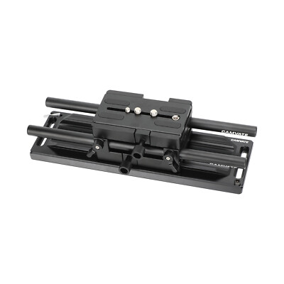 CAMVATE 12'' ARRI-Style Dovetail with QR Camera Sliding Mount Plate & 15mm Rods