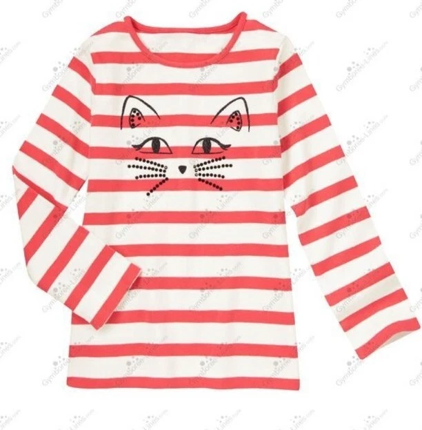 Gymboree Niñas 5 Purrfectly Fabulous Cara Rayas Camiseta Gato Skort Negro Medias Nuevas con Etiquetas Foto 3 de 4