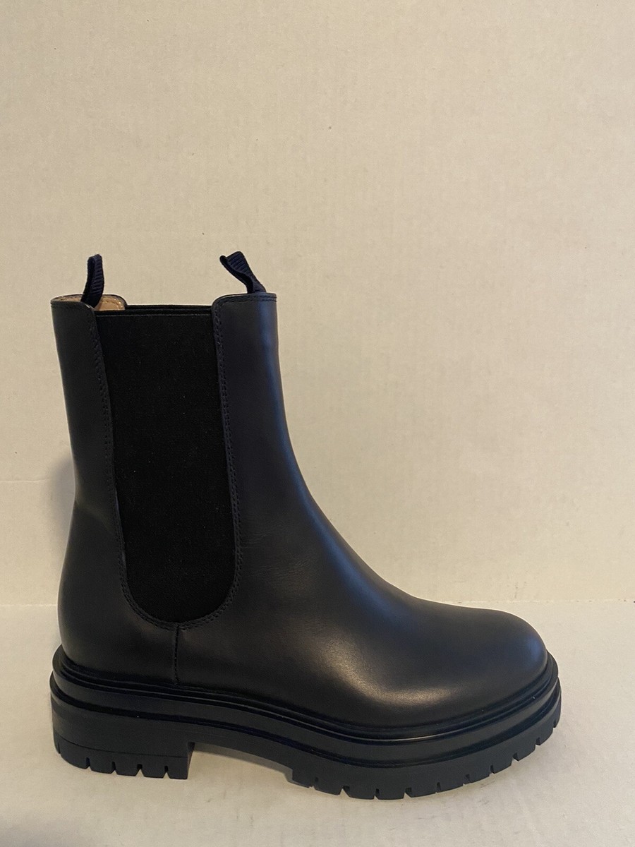 NIB Gianvito Rossi 20mm Lug-Sole Chester Black Leather NIB Gianvito Rossi 20mm Lug-Sole Chester Black Leather