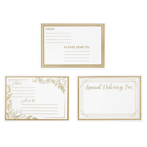 3.5" x 5" Gold Address Labels by Celebrate It™ 15pc