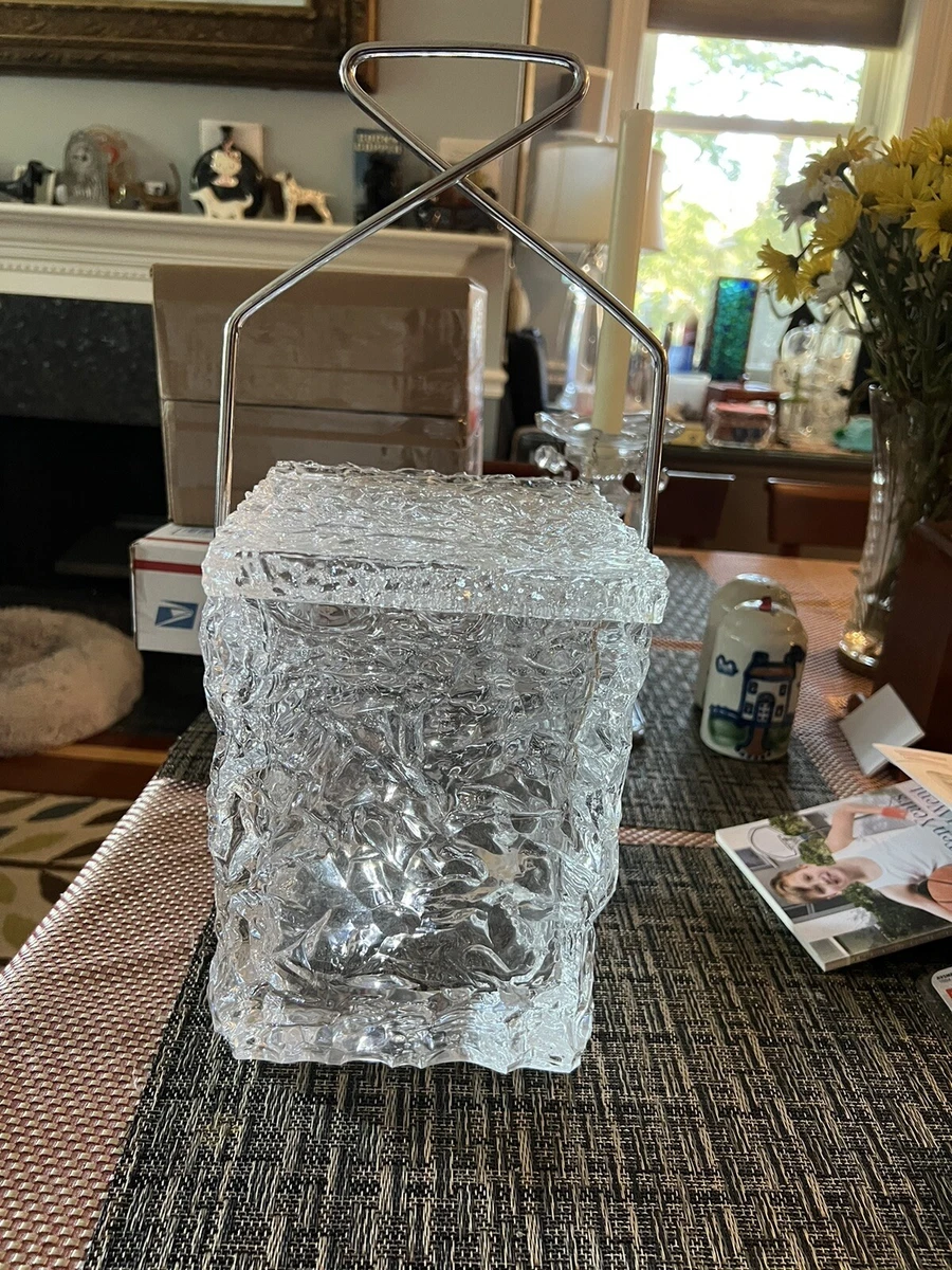 Lucite Ice Bucket Ice Cube Ice Pick Handle Grainware eBay