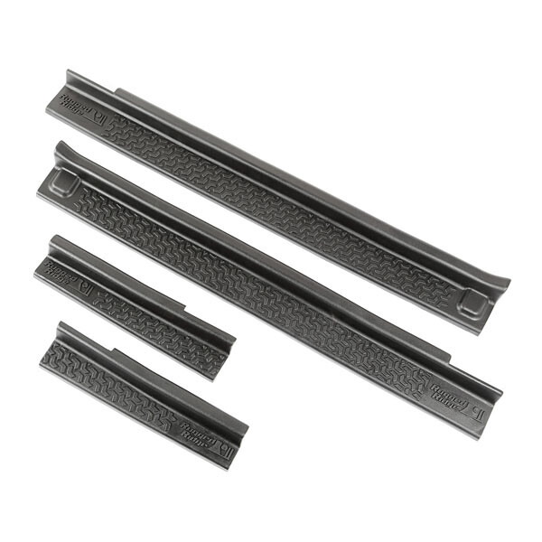 Rugged Ridge Kit de 4 seuils de portes noir pour Jeep Wrangler JK
