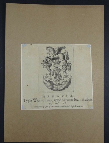 Allemagne HANAU MARQUE TYPOGRAPHIQUE Büchermarken Johann AUBRY & WECHEL 1611 - Picture 2 of 2