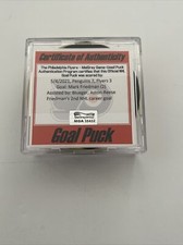 Mark Friedman 2nd Career NHL Goal Puck - May 4, 2021 - Penguins - Meigray LOA