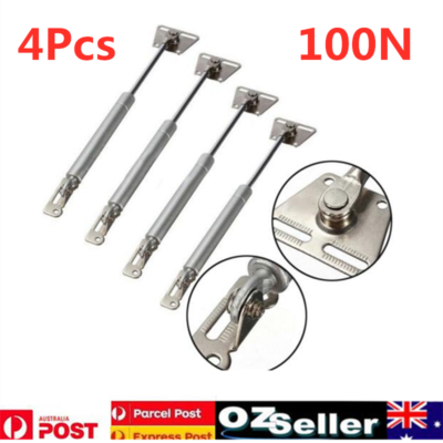 4pcs Gas Strut Support Kitchen Cabinet Cupboard Door Hinges Lid