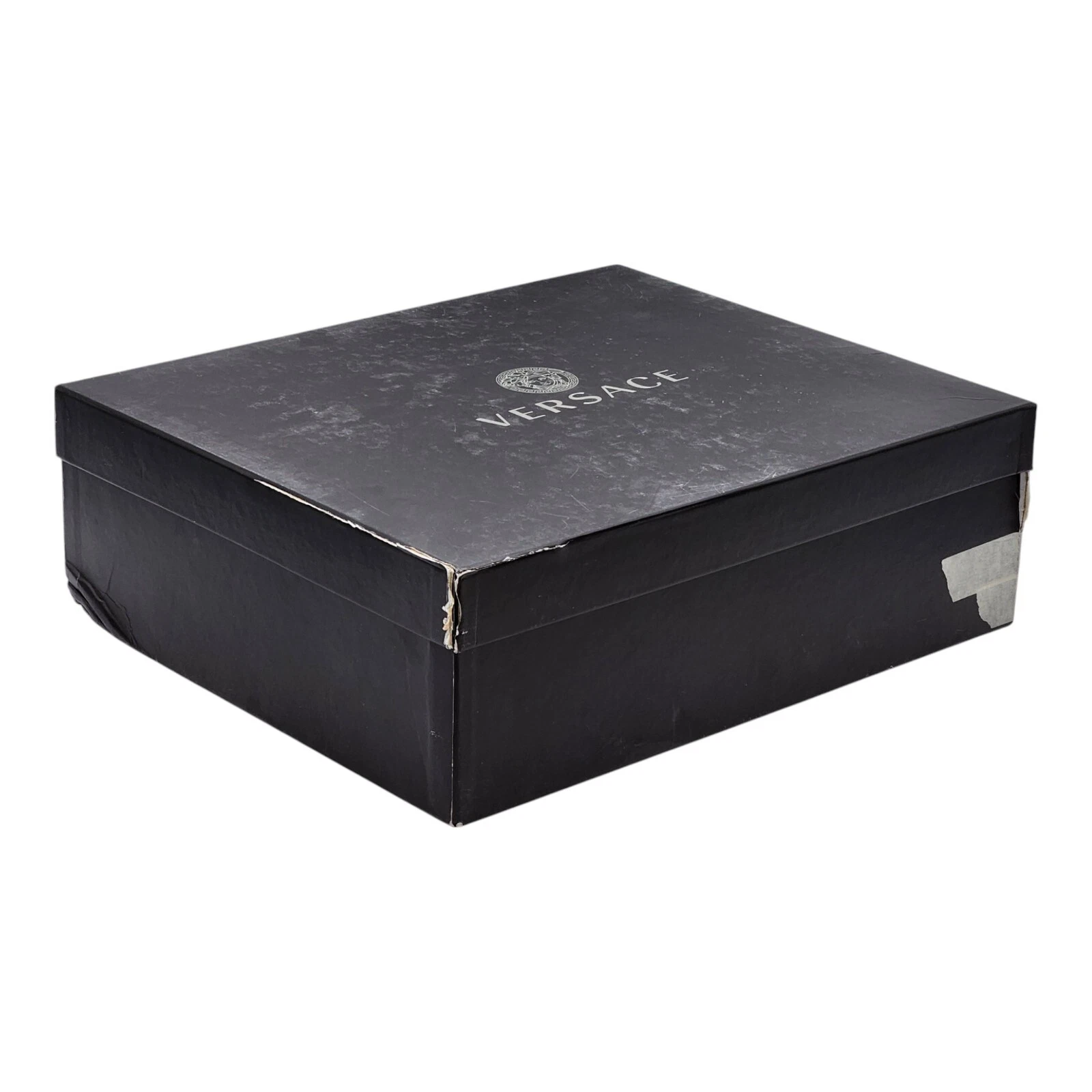 Versace Medusa Aevitas décolleté in raso doppia plateau nere EU 40 US 10 $1445