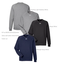 Under Armour-1379755 UA Men's Rival Fleece Pullover Sweatshirt, Ultra Soft NWT