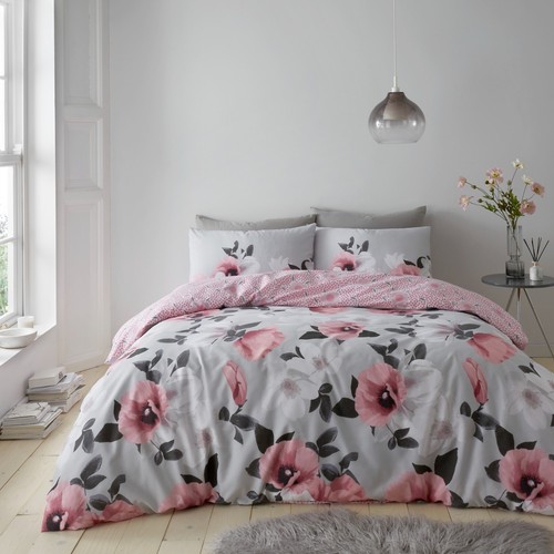 BIRDS & FLOWER DUVET COVER SET QUILT REVERSIBLE BEDDING & PILLOW CASE ALL SIZE - Picture 67 of 99