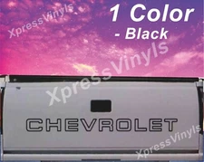 CHEVROLET BLACK Sticker Tailgate Truck Lettering 1500 Silverado Vinyl Decals