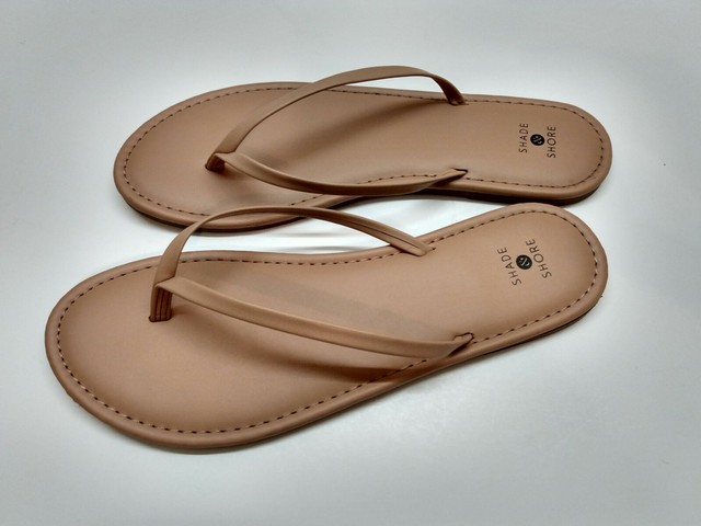 SHADE&SHORE WOMEN'S Brown Slide Sandals - SIZE 9 | eBay
