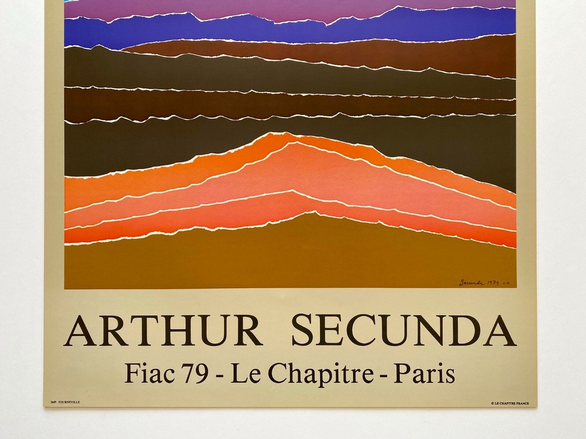 ARTHUR SECUNDA RARE 1979 MID CENTURY MODERN LITHOGRAPH PRINT PARIS 