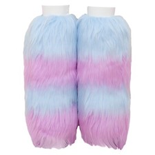 Womens Girls Socks Covers JK Uniform Long Boot Fuzzy Leg Warmers Solid Color