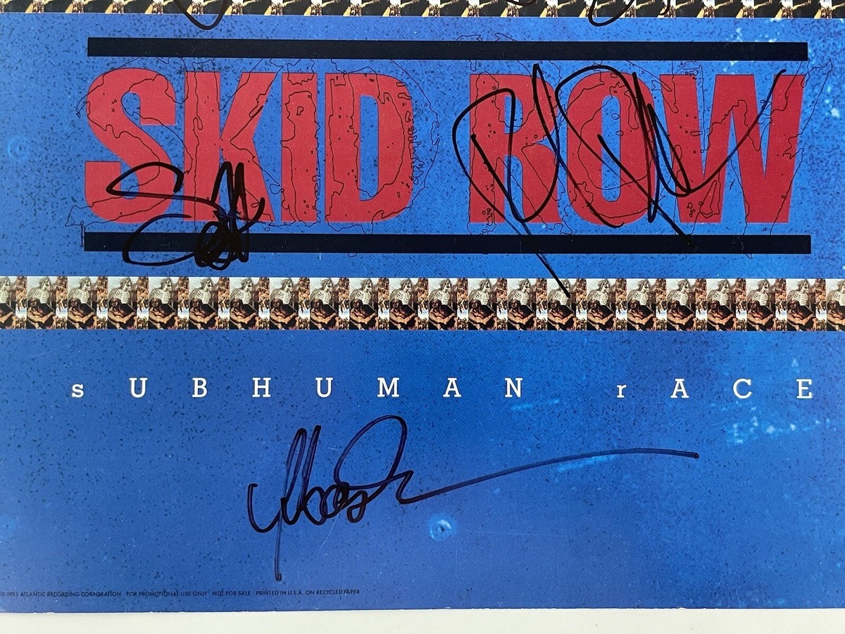 Skid Row Band Signed Subhuman Race Poster Sebastian Bach