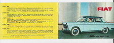 Prospekt Fiat Fahrzeugprogramm 1959 Leporello Faltung 96 x 9,5 cm