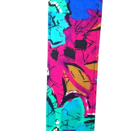 Vintage 1980s XL Funky Belt Abstract Multicolored Teal Blue Pink - Picture 7 of 10