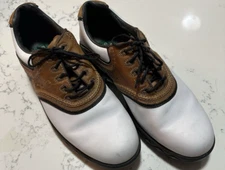 FOOTJOY Contour Series #54024 Golf Shoes Brown White Mens Size 8 Medium Width