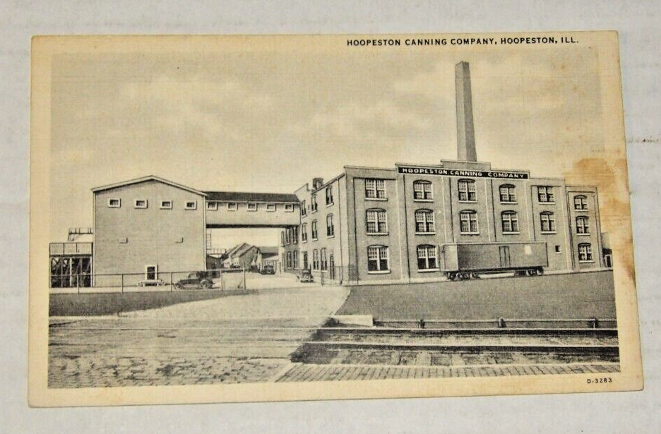 Hoopeston IL Canning Company 1930 Postcard Linen Railroad Cars Illinois eBay