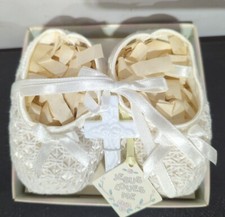 Lace Booties w/ Cross for Baby Gifts From Heaven - Russ Berrie