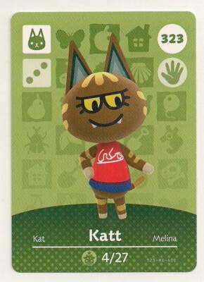 Animal Crossing amiibo Card: Katt 323 Series 4 Cat New Horizons