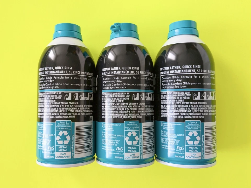 GILLETTE Foamy Shaving Cream Sensitive - Lot of 3 - Image 2 of 2