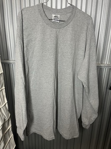 Camicia PRO super pesante grigia manica lunga uomo 2XL alta misto cotone/poli casual - Foto 4 di 13