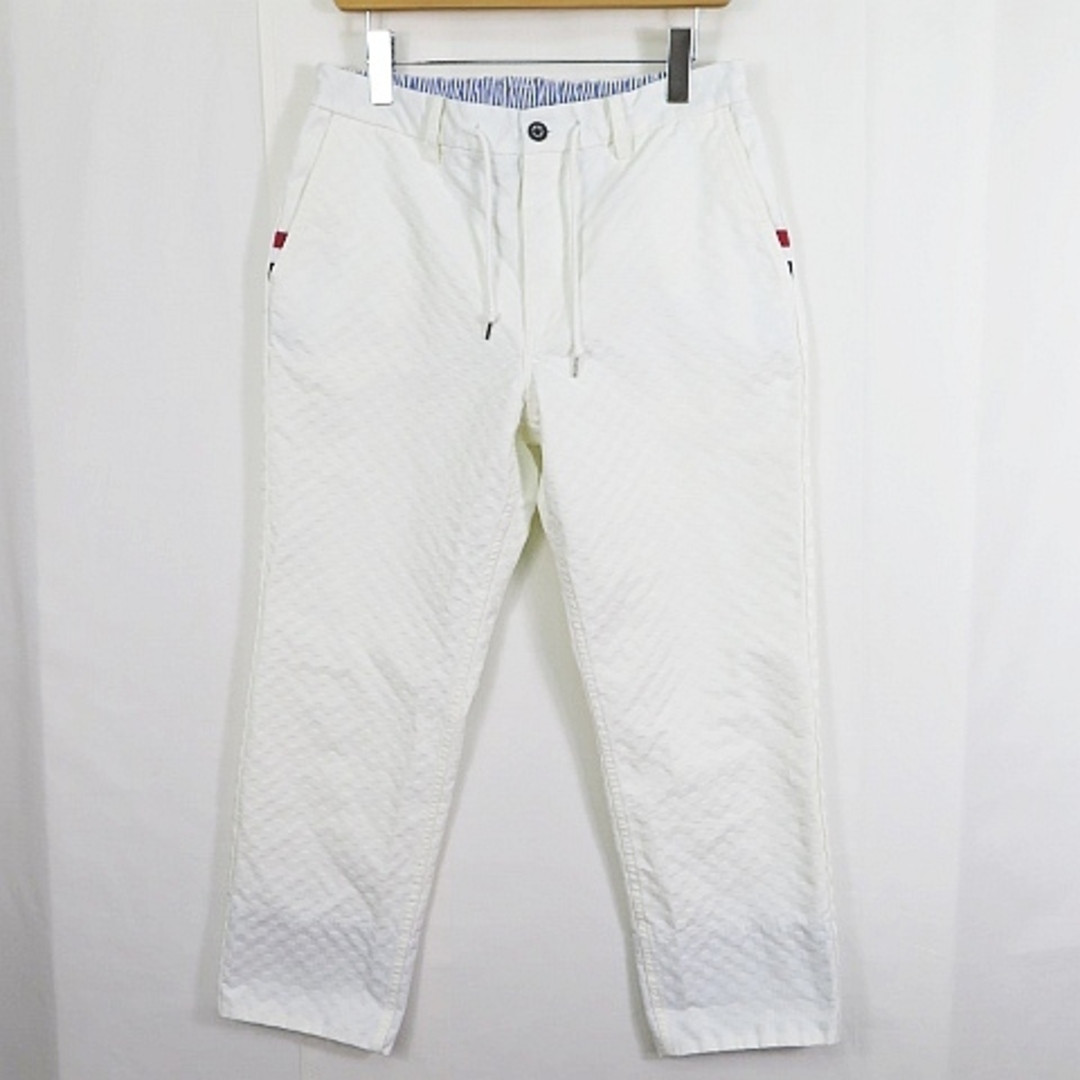 BEAMS HEART LINKS JACQUARD CROP EASY PANTS L WHITE 2SA6353 BEAMS HEART LINKS JACQUARD CROP EASY PANTS L WHITE 2SA6353