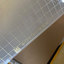 11x14" De Golden Busch Gridded Square Corner Ground Glass, Vintage Glass