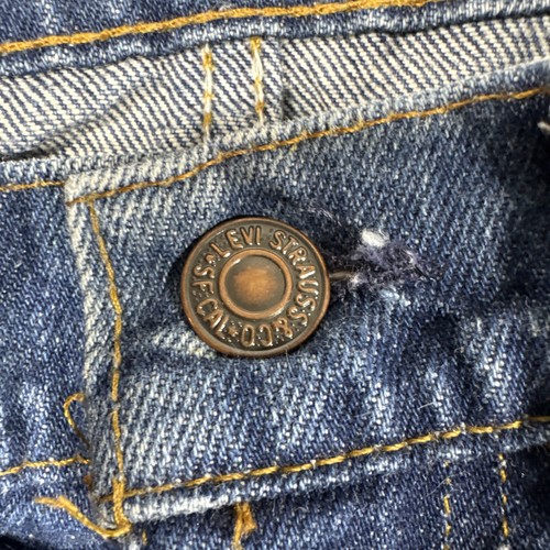 Jeans vintage anni 80 LEVIS 509 0217 linguetta arancione 32x28,5 baffi sbiaditi invecchiati - Foto 7 di 20