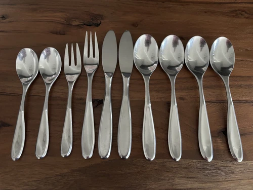 Stanley Roberts CANEEL BAY Stainless Crown Glossy Flatware Japan 10 Pieces