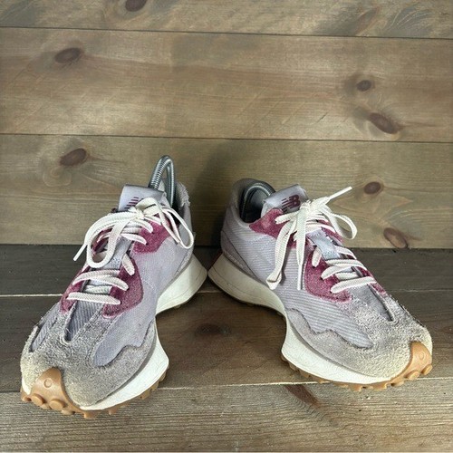 new balance 327 womens size 7 shoes purple athletic running sneakers - Picture 3 of 8