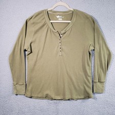 Natural Reflections Thermal Henley Top Womens...