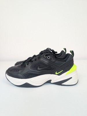 Nike Turnschuhe Damen Größe UK 5,5 EU 39 Schwarz Volt M2K Tekno Leder Logo