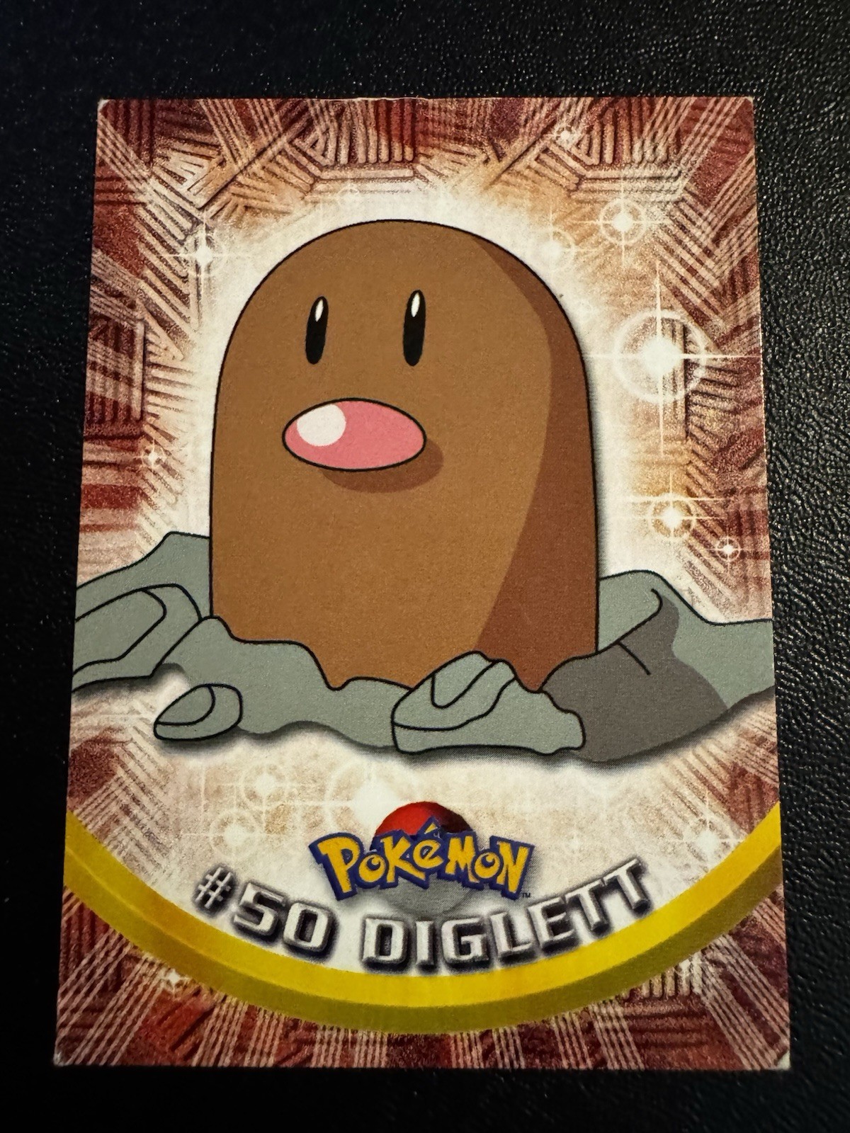 1999 Topps Pokemon TV Animation Series 1 Diglett #50 Blue Logo Non Holo Nm