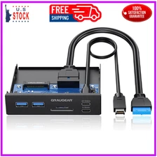 3.5 Inch Front Panel USB C Hub, SD/microSD Internal Card Reader, 20Gbps USB 3...