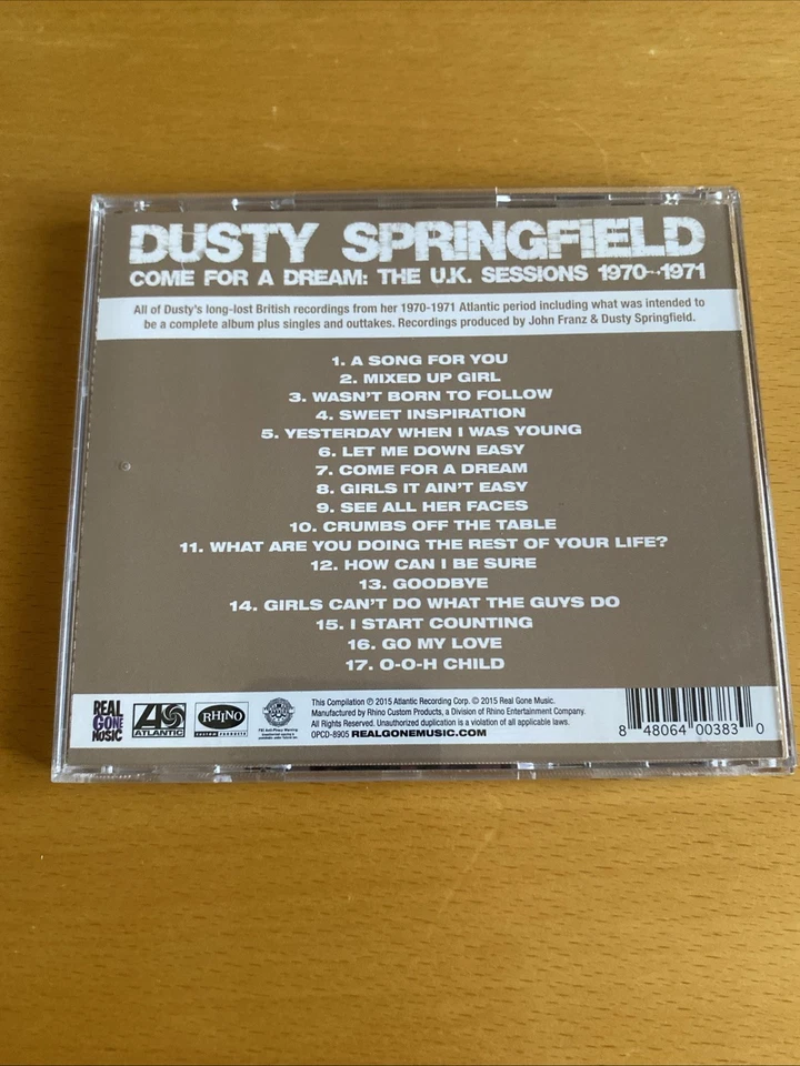 Dusty Springfield - Come For A Dream The U.K. Sessions 1970-71 Cd - Immagine 2 di 3