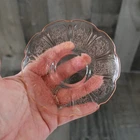 Pink Depression Glass Cherry Blossom Saucer By Jeanette 1930s 4.5"