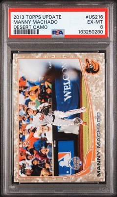 2013 TOPPS UPDATE DESERT CAMO #US216 MANNY MACHADO 41/99 PSA 6