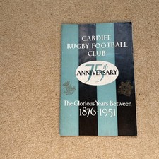CARDIFF RUGBY FOOTBALL CLUB 75TH ANNIVERSARY v THE LIONS PROGRAMME 1951