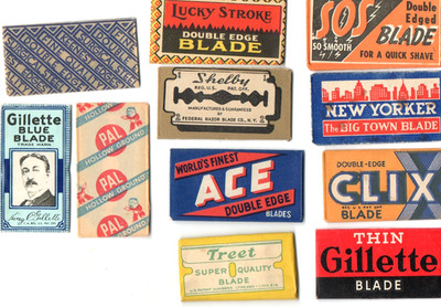 Lot of 11 Vintage Razor Blades- TREET, CLIX, SOS, NEW YORKER , LUCKYSTROKE, PAL