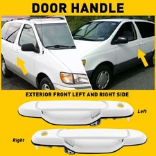 Front Sliding Side Door Exterior Outside White Handle Door Pair for Sienna B