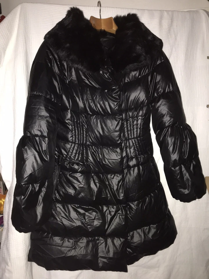 NC Nice Collection Damen Daunen Kurz Mantel Neu Gr 40 AzA 55 L 92 Pelz Kragen  - Bild 2 von 4