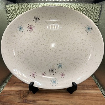 Vintage 1950s W.S. George Atomic Starburst Celeste Platter 