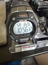 Timex Ironman 30 Lap Watch Mens Digital Black WR 100M TW5M40100 Indiglo Alarm