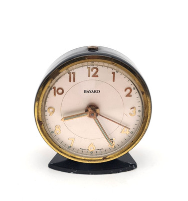 Alter Bayard Wecker schwarz und gold - B02