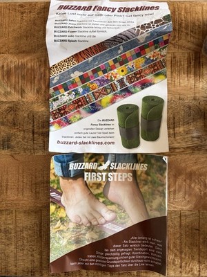 Buzzard Slackline Set - Patchwork Optik, Inkl. Baumschutz