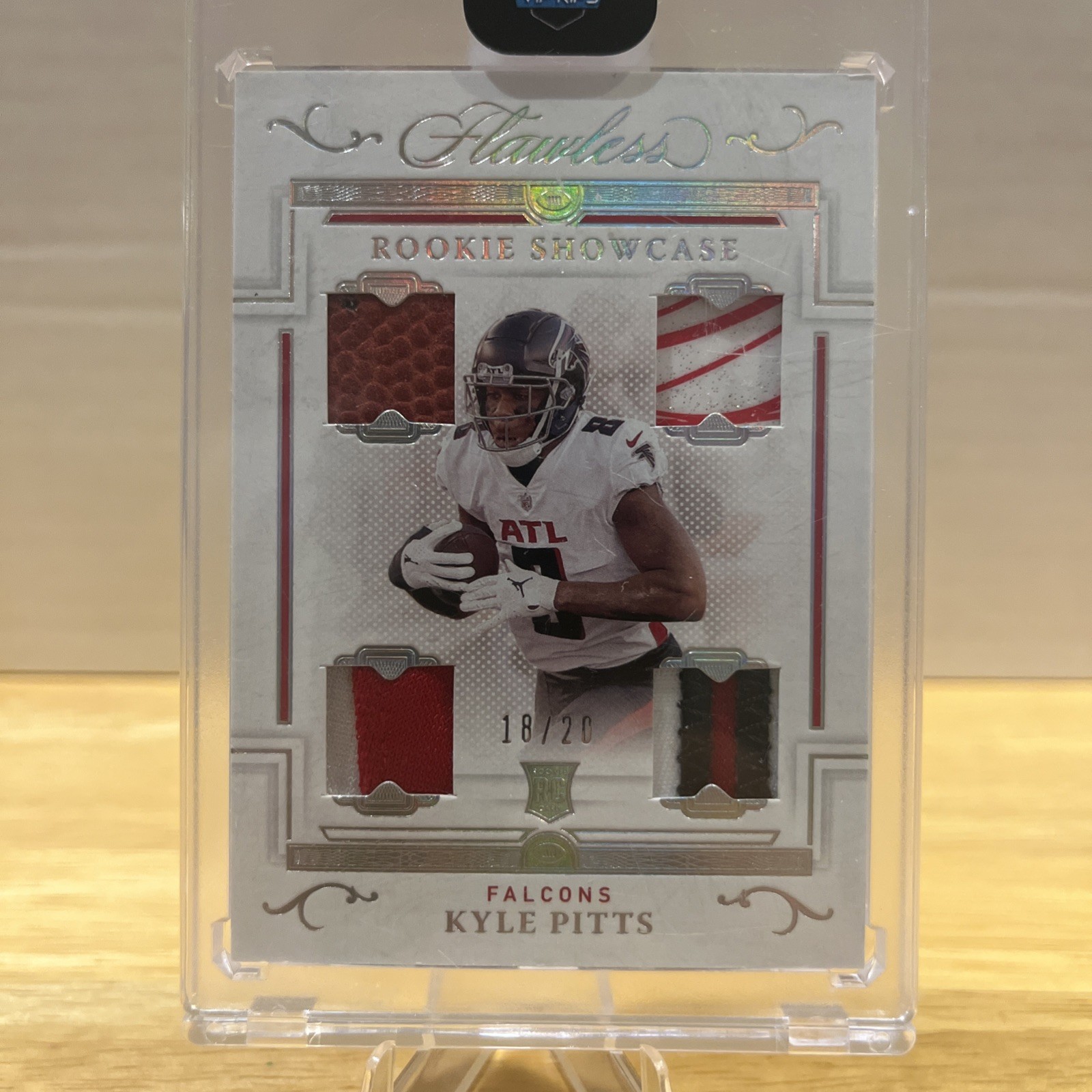 Kyle Pitts Panini Flawless Rookie Showcase Relics #RS4 Silver