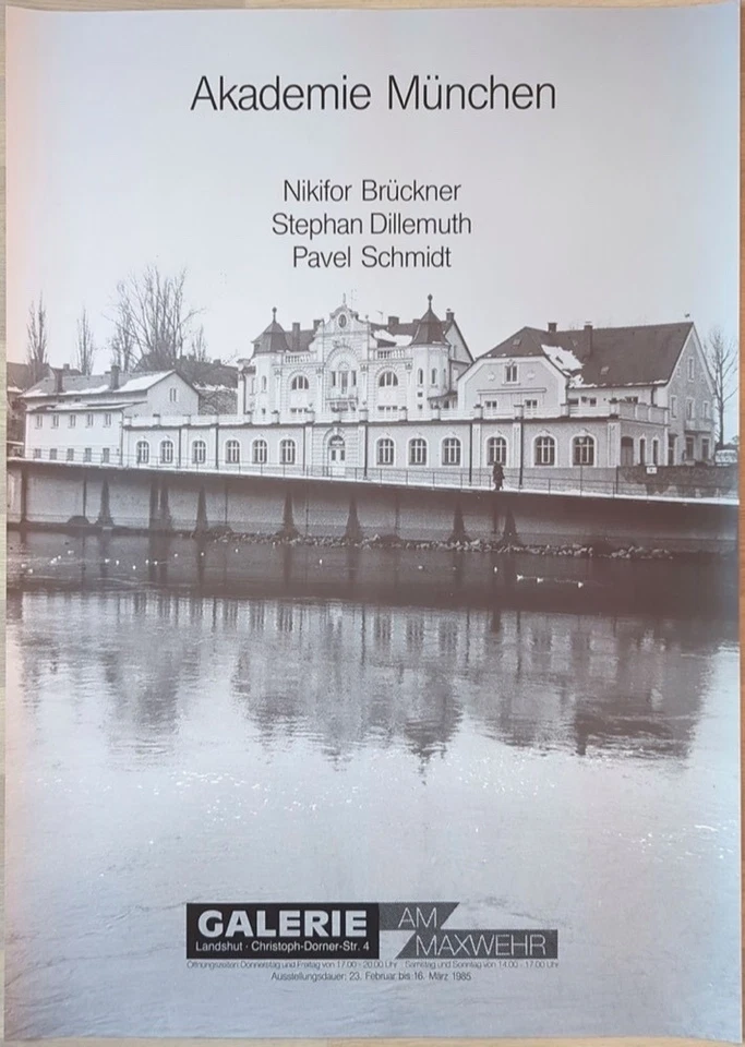 Poster Plakat - Nikifor Brückner Stephan Dillemuth Pavel Schmidt - Landshut 1985 - Bild 1 von 1