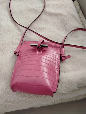 PETIT SAC BANDOULIÈRE TELEPHONE LONGCHAMP GAMME ROSEAU - Photo 1/3