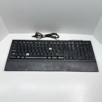 Logitech Illuminated K740 USB Wired Keyboard Y-UY95 - Tested - Missing 2 Keys